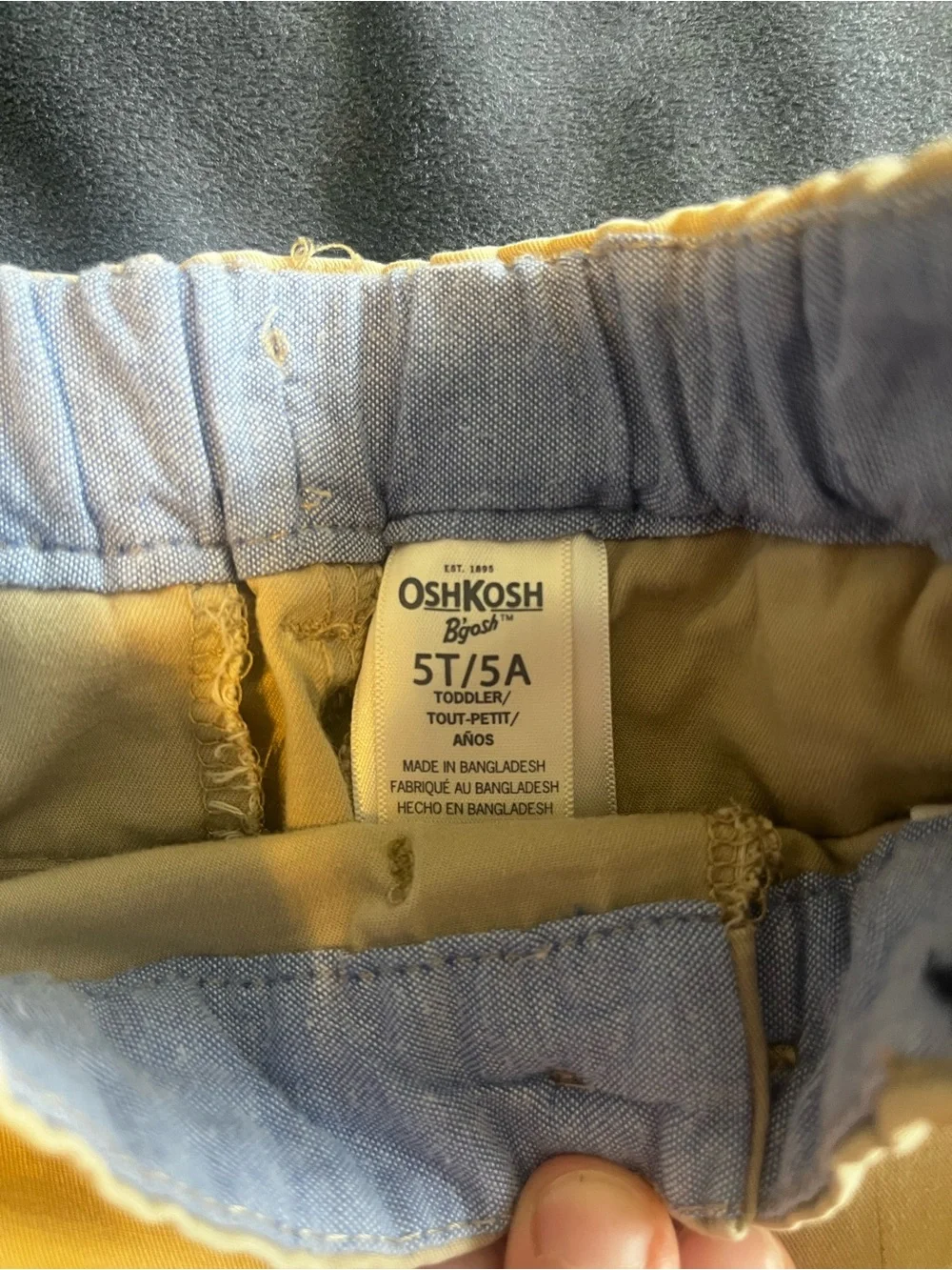 OshKosh B'gosh Boys Tan Flat-Front Shorts